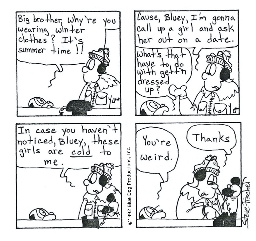 Steve and Bluey Comic Strip 1992